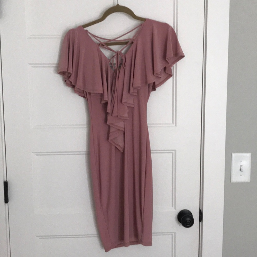 BOUTIQUE DRESS ROSE COLOR - Picture 2 of 2